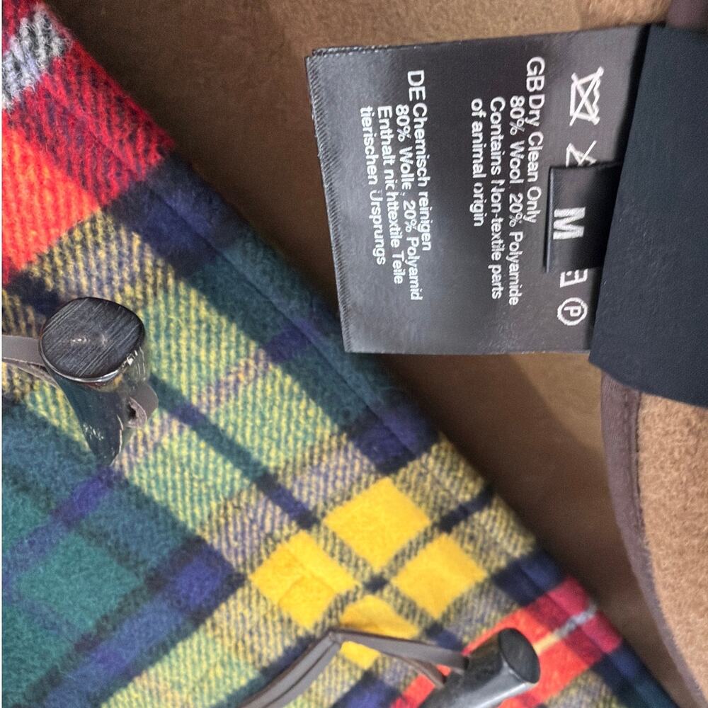 Gloverall Women's Buchanan Camel Tartan Reversible Morris Duffle Coat Size M - Picture 10 of 13